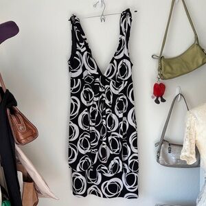 Black and White Patterned Dress